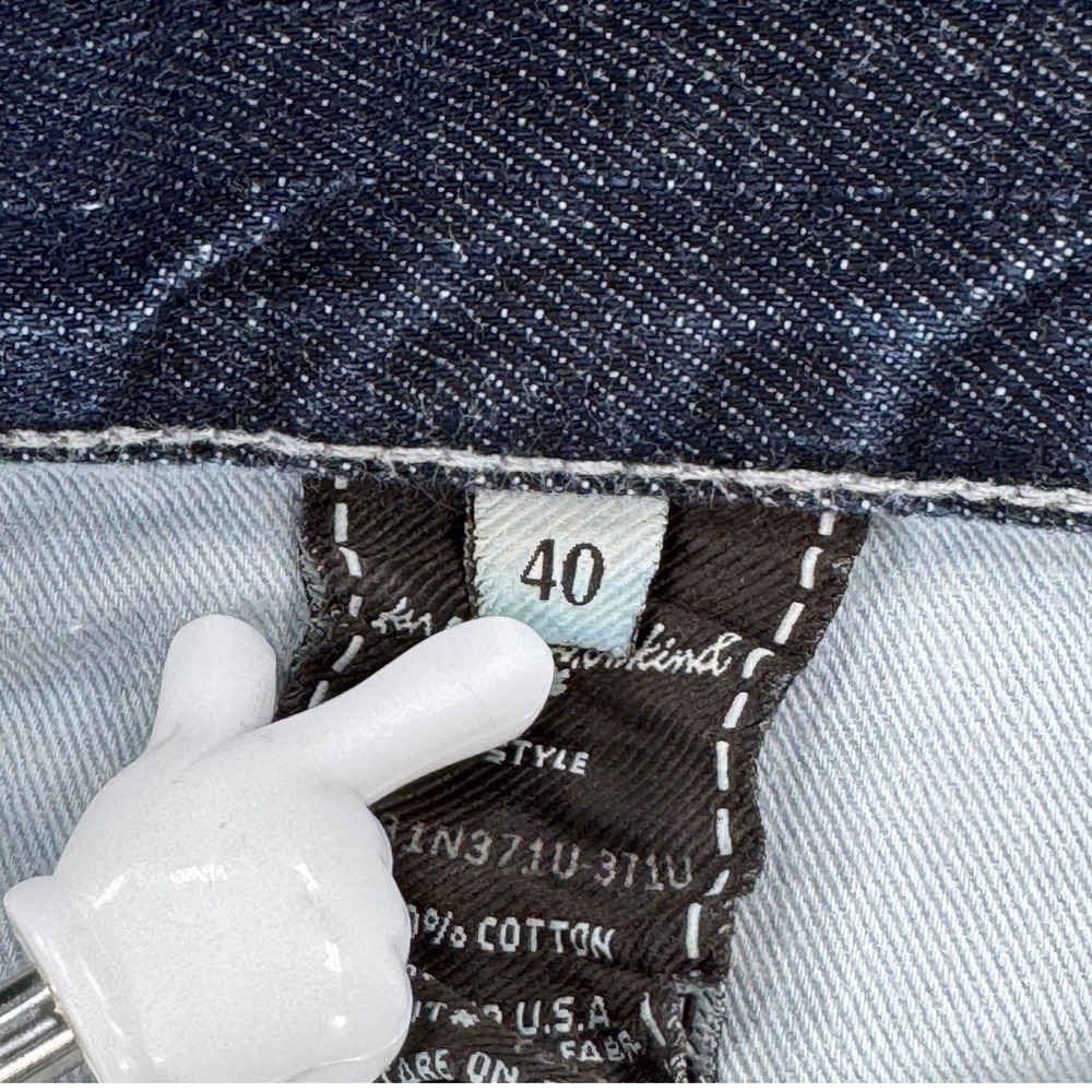 7 FOR ALL MANKIND 'A' Pkt Relaxed Jeans Mens 40x31 Dark Wash Button Fly USA - Picture 7 of 11